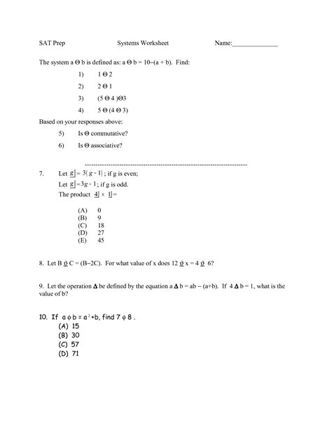 Sat Prep Printable