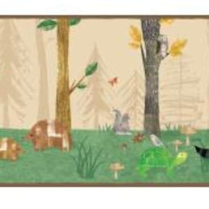 Woodland Animals Wallpaper Border Bs5330bd - Etsy