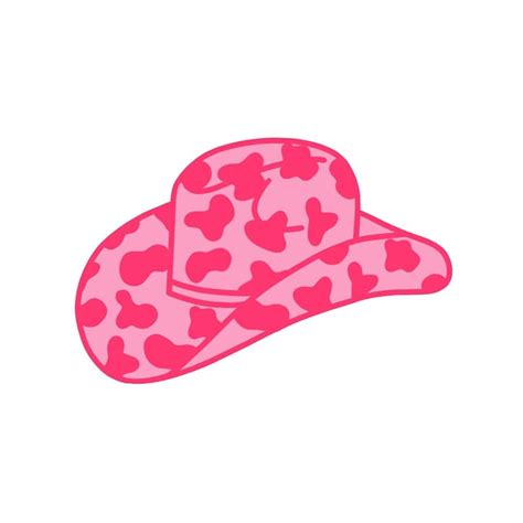 Pink Cow Print Cowboy Hat Embroidery Design - Etsy