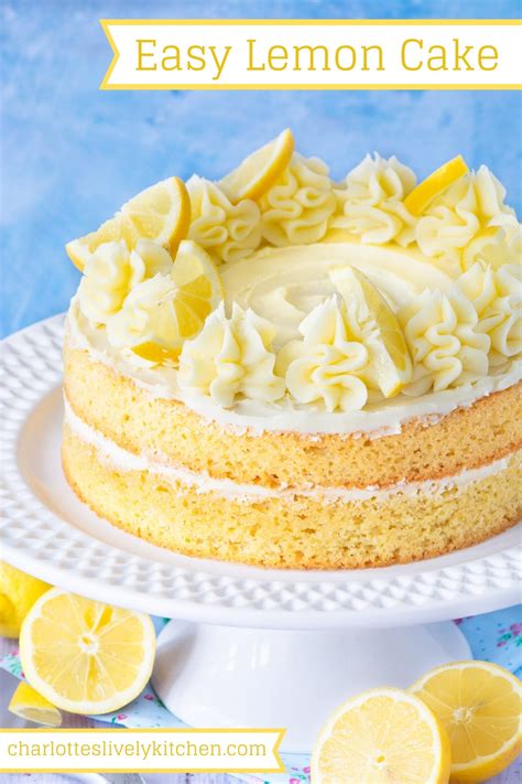 Easy Lemon Cake (All-In-One Lemon Sponge) - Charlotte's Lively Kitchen