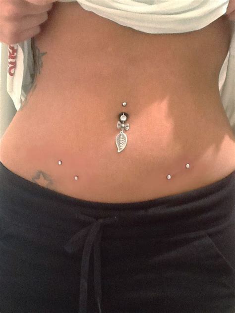 I cant wait to get my hip piercing done. 3 on one side and each stud ...