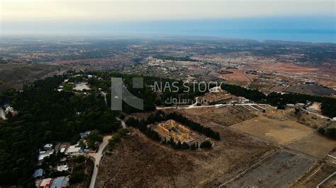 drone footage of the Temple of Zeus, Cyrene, Libya, history of Libya ...