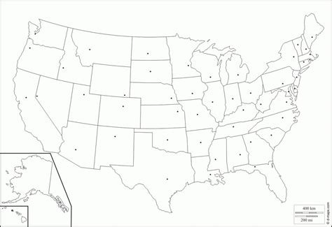 Printable Blank United States Map With Capitals - Printable US Maps