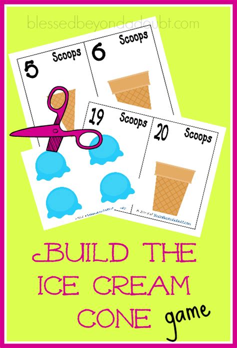 Build the Ice Cream Cone Math Game| It's FREE!