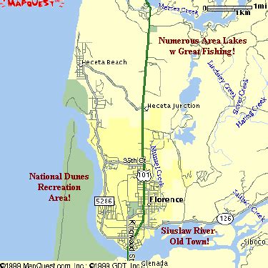 Welcome To Florence, Oregon! - Area Maps