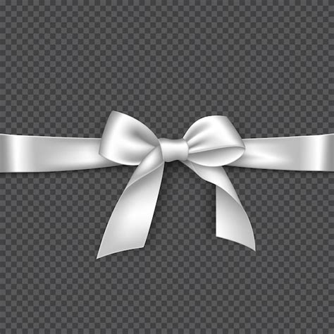 Free Vector | Realistic white bow and ribbon