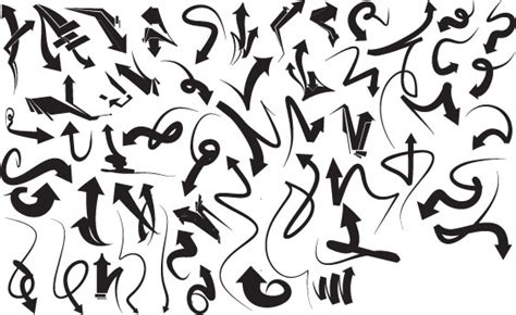 Vector Graffiti Arrows Free Vector / 4Vector