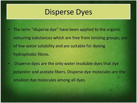 Disperse dyeing