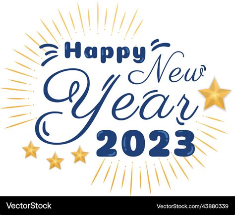 Happy new year 2023 celebration template hand Vector Image