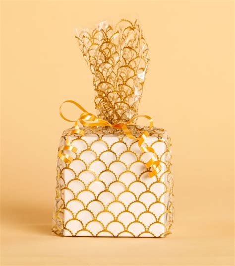 Cottage Creation, Gold, Cellophane Printed Bags, 100 bags