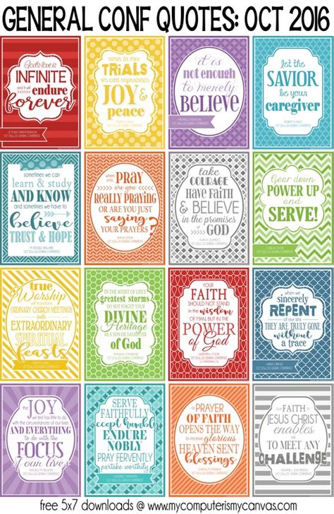 Printable LDS General Conference Quotes: October 2016 - My Computer is ...