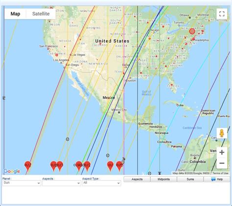 Free Astrology Maps Online. Astrocartography maps references