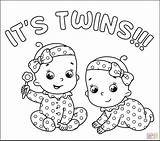 Twins Baby Shower Coloring Pages sketch template