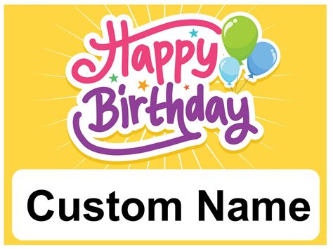 Custom Happy Birthday 18x24 Yard Sign - Etsy | Happy birthday signs, Happy birthday video ...