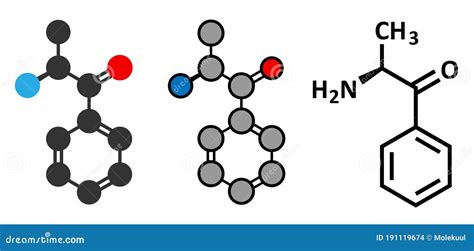 Cathinone Chemical Formula. Cathinone Chemical Molecular Structure. Vector Illustration ...