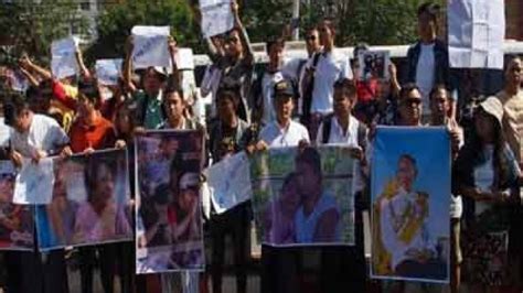 Protest outside Thai embassy in Myanmar against murder verdict | The ...