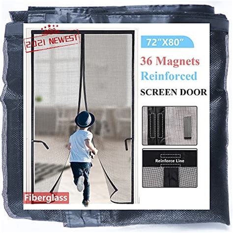 Magnetic Screen Door for Sliding Door/French Door 72x80,2021-Upgraded ...