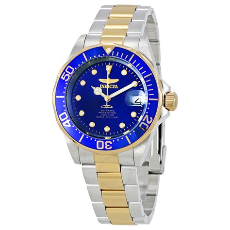 Invicta Pro Diver Automatic Blue Dial Two-tone Men's Watch 17042 ...