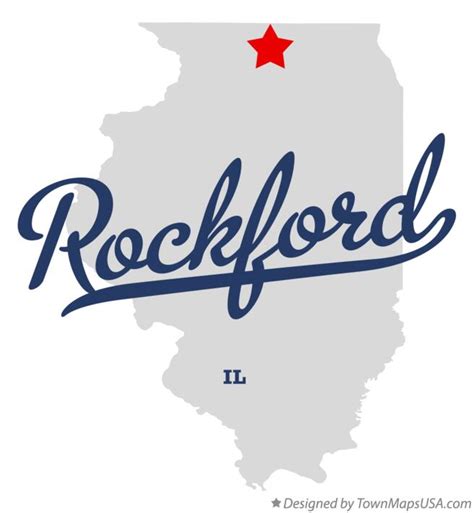 Map of Rockford, IL, Illinois