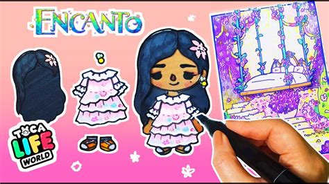 How to draw Encanto 🌸 Isabela Costume in Toca Life World / Drawing Long Hair Toca Boca DIY ...