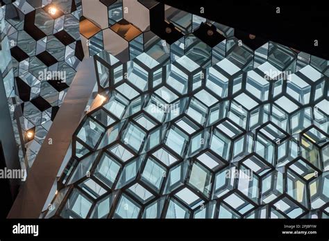 Interior View of the Harpa Concert hall in Reykjavik Stock Photo - Alamy