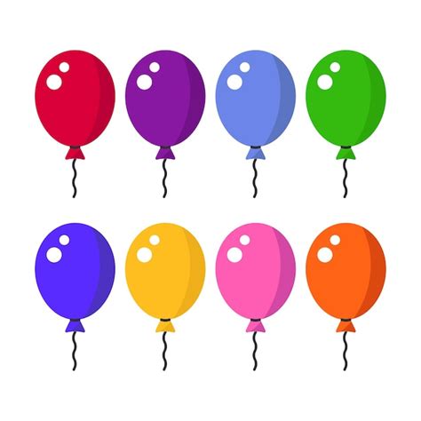 Ilustración de vector colorido de globos de color | Vector Premium