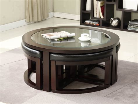 Round Coffee Table With Seats Underneath | Roy Home Design