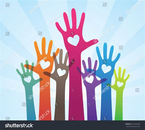 Volunteer Hands Stock Vector 163746230 - Shutterstock