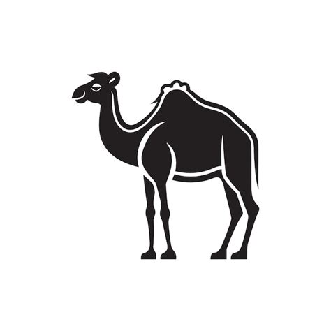 Premium Vector | Vector of a camel silhouette in black and white