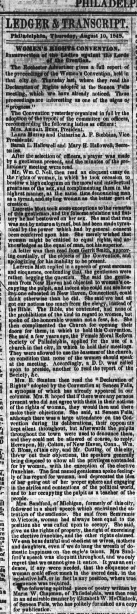 Seneca Falls Convention coverage - Newspapers.com