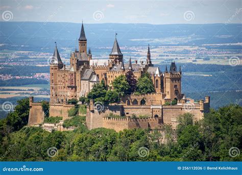 Hohenzollern Castle on Mountain Top. Germany. Famous Landmark in Vicinity of Stuttgart Stock ...