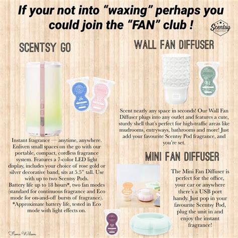 Scentsy Pods and Fans | Scentsy, Scentsy consultant ideas, Scentsy facebook party