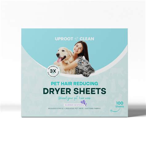 Pet Hair Dryer Sheets, 100 Count | Uproot Clean