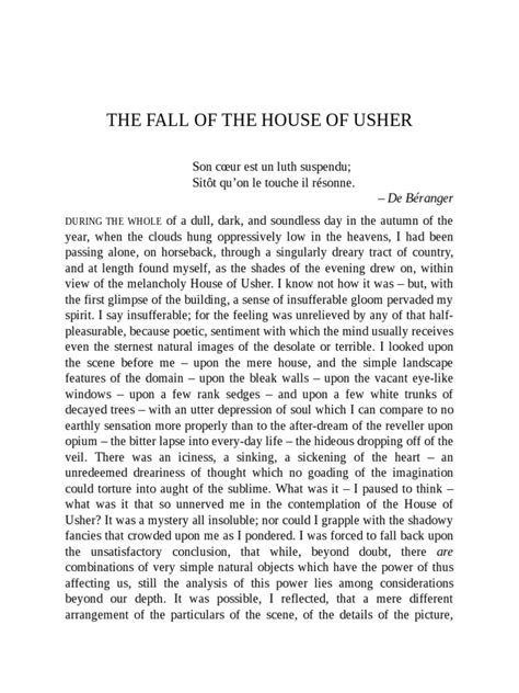 The Fall of The House of Usher | PDF