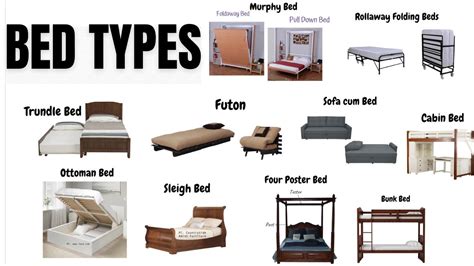 Different Bed Types Explained: Find Your Perfect Match/ Varieties of bed/ Murphy bed/ bunk bed ...