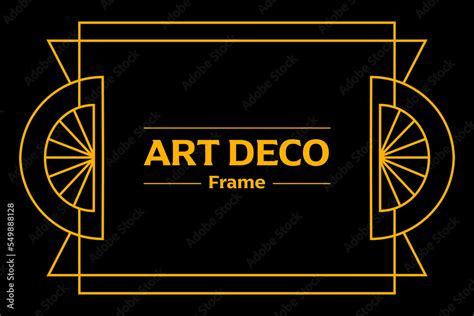 Art deco frame in golden color for classy and luxury template design ...