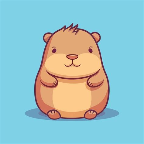 Premium Vector | Cute capybara vector illustration Cartoon style Cute capybara icon