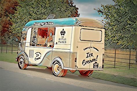 Royal Park Vintage Ice Cream Truck Digital Art by Marlene Watson and ...