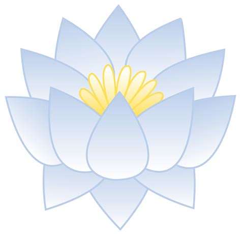 Bluish White Lotus Flower - Free Clip Art