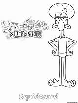 Squidward Coloring page Printable sketch template