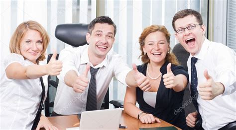 Happy office workers — Stock Photo © svyatoslavlipik #5134234