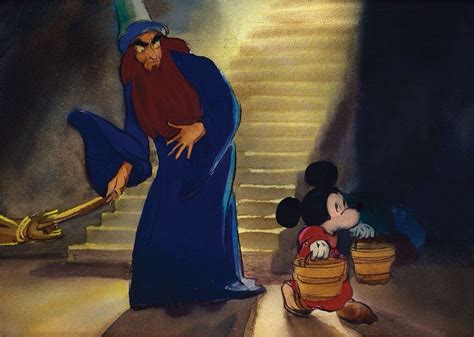 Concept Art Of Mickey Mouse As The Sorcerers Apprentice And Yen Sid ...