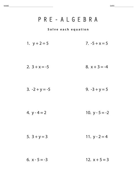 Free Printable 8Th Grade Algebra Worksheets - Free Printable A To Z