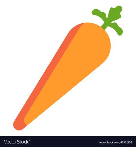 Carrot vegetable flat Royalty Free Vector Image