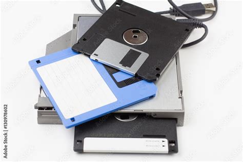 3.5 floppy disk, floppy disk driver, stiffy Stock Photo | Adobe Stock