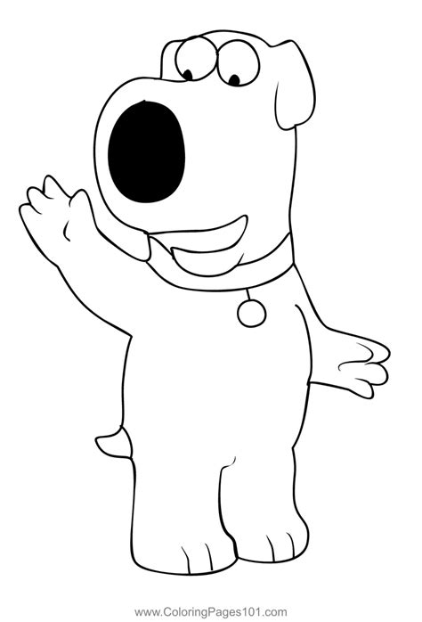 Brian Griffin 1 Coloring Page for Kids - Free Brian Griffin Printable ...