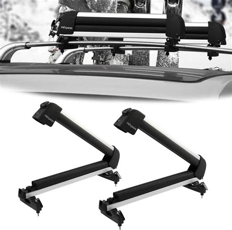 Amazon.com: Bonnlo 23" Universal Ski Snowboard Car Racks Fits for 2 Pairs Skis / 1 Snowboards ...