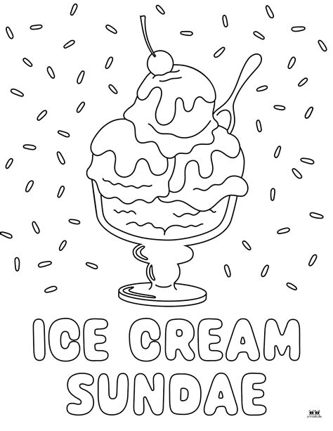 Ice Cream Coloring Pages - 26 Printable Pages | Printabulls