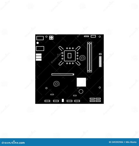 Motherboard High Resolution Logo Design Stock Illustration - Illustration of media, light: 249392906