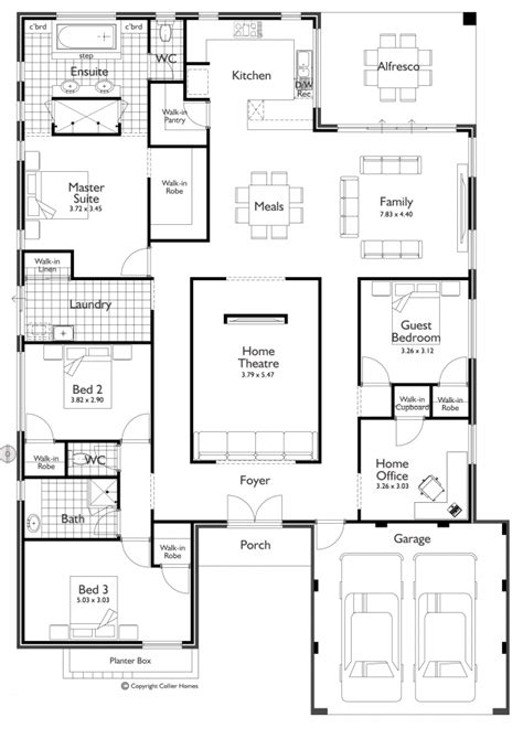 Floor Plan Friday: Theatre Room | Dream house plans, House plans, Floor ...